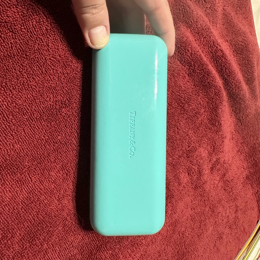 Tiffany & Co. Aqua Eye Glass Case